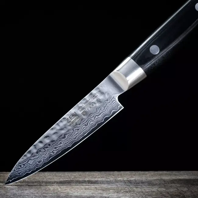 Yaxell Zen Officemes 10 cm – 37 Lagen Damaststaal – Canvas-Micarta Heft