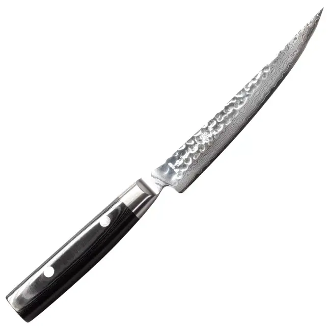 Yaxell Zen Uitbeenmes Gebogen 15 cm – 37 Lagen Damaststaal – Canvas-Micarta Heft