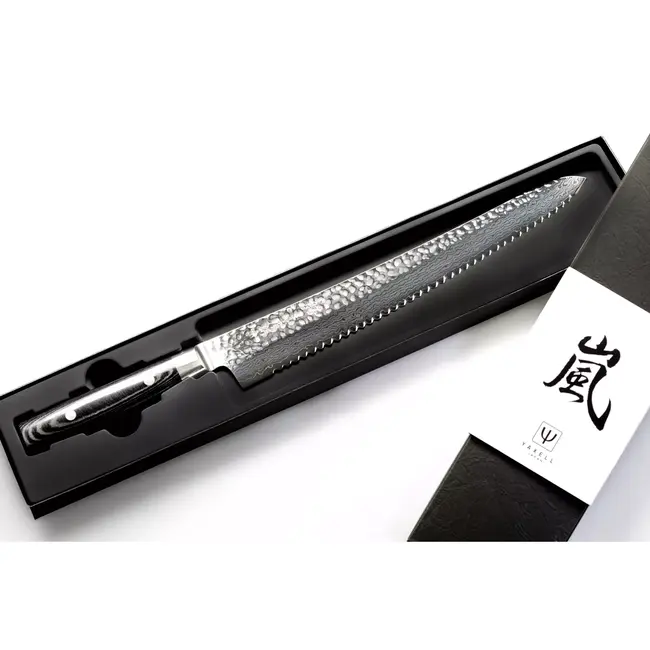 Yaxell Zen Broodmes 27 cm – 37 Lagen Damaststaal – Canvas-Micarta Heft