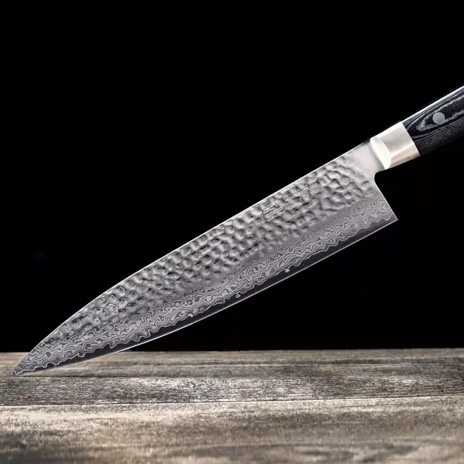 Yaxell Zen Koksmes 24 cm – 37 Lagen Damaststaal – Canvas-Micarta Heft