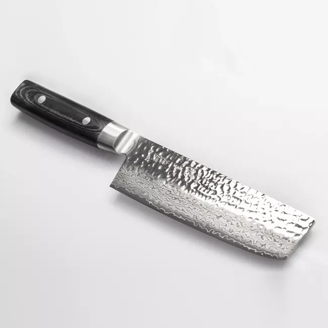Yaxell Zen Nakiri Koksmes 16,5 cm – 37 Lagen Damaststaal – Canvas-Micarta Heft