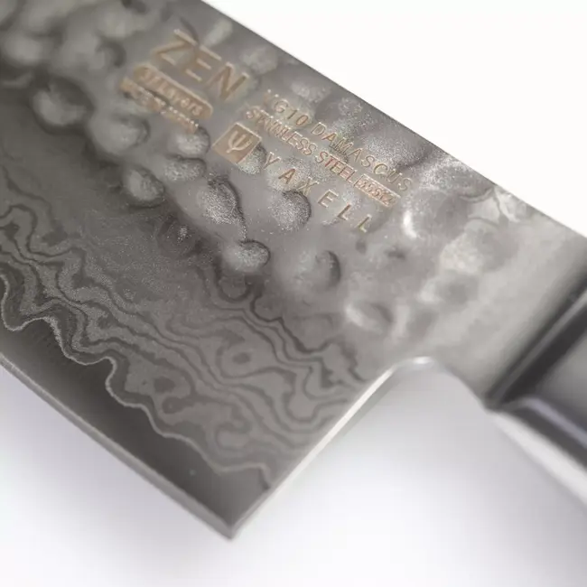 Yaxell Zen Nakiri Koksmes 16,5 cm – 37 Lagen Damaststaal – Canvas-Micarta Heft