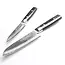 Yaxell Zen Messenset – 2-delig – Santokumes 16,5 cm en Universeel mes 12 cm – 37 Lagen Damaststaal – Canvas-Micarta Heft