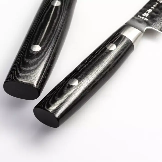 Yaxell Zen Messenset – 2-delig – Santokumes 16,5 cm en Universeel mes 12 cm – 37 Lagen Damaststaal – Canvas-Micarta Heft