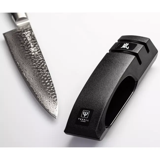 Yaxell Zen Geschenkset – 2-delig – Waterslijper en Koksmes 20 cm – 37 Lagen Damaststaal – Canvas-Micarta Heft