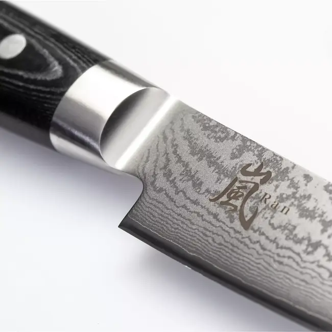 Yaxell Ran Vleesmes 18 cm – 69 Lagen Damaststaal – VG10 Staal – 61 HRC – Canvas-Micarta Heft