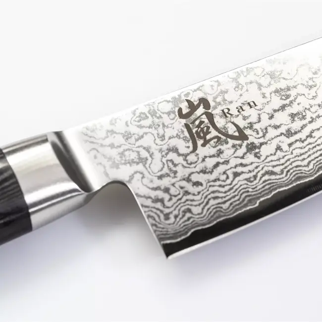 Yaxell Ran Santoku Koksmes 12,5 cm – 69 Lagen Damaststaal – VG10 Staal – 61 HRC – Canvas-Micarta Heft