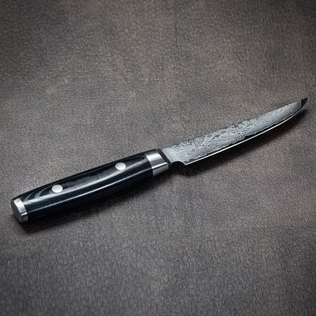 Yaxell Ran Steakmes 11 cm – 69 Lagen Damaststaal – VG10 Staal – 61 HRC – Canvas-Micarta Heft