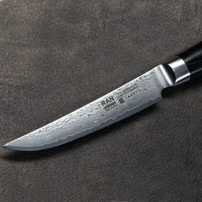 Yaxell Ran Steakmes 11 cm – 69 Lagen Damaststaal – VG10 Staal – 61 HRC – Canvas-Micarta Heft