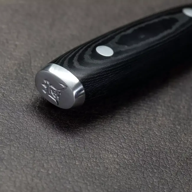 Yaxell Ran Vleesvork 16 cm – 69 Lagen Damaststaal – VG10 Staal – 61 HRC – Canvas-Micarta Heft