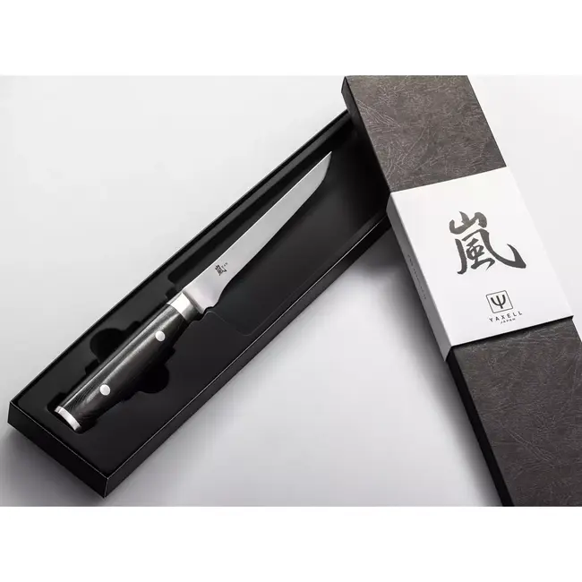 Yaxell Ran Fileermes 18 cm – 69 Lagen Damaststaal – VG10 Staal – 61 HRC – Canvas-Micarta Heft