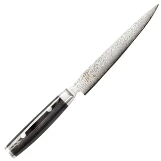 Yaxell Ran Vleesmes 15 cm – 69 Lagen Damaststaal – VG10 Staal – 61 HRC – Canvas-Micarta Heft