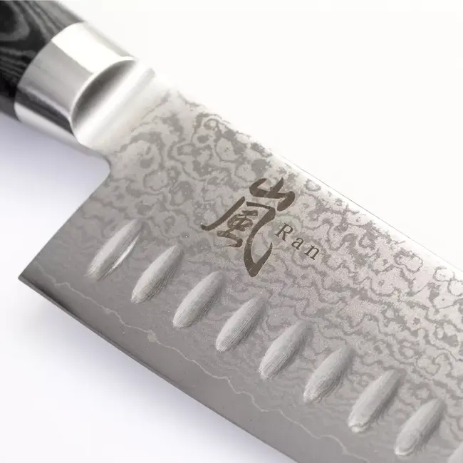 Yaxell Ran Koksmes met Kuiltjes 20 cm – 69 Lagen Damaststaal – VG10 Staal – 61 HRC – Canvas-Micarta Heft