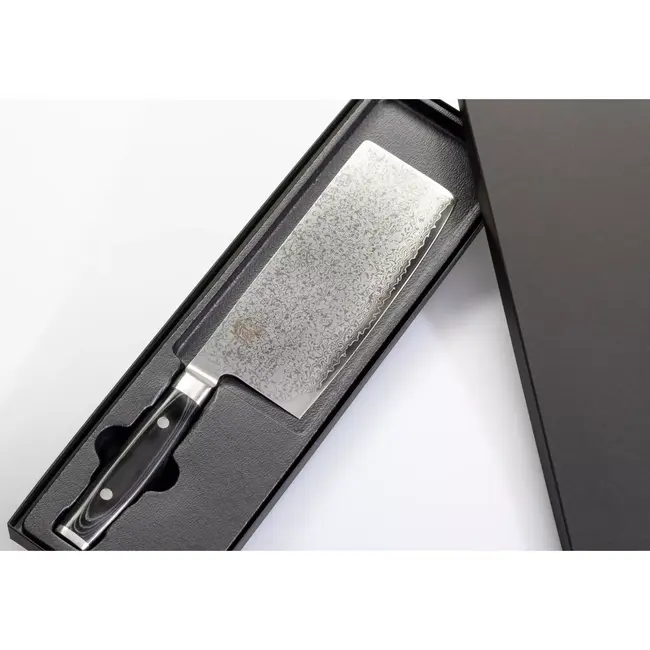 Yaxell Ran Chinees Koksmes 18 cm – 69 Lagen Damaststaal – VG10 Staal – 61 HRC – Canvas-Micarta Heft