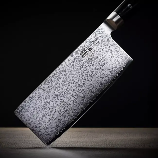 Yaxell Ran Chinees Koksmes 18 cm – 69 Lagen Damaststaal – VG10 Staal – 61 HRC – Canvas-Micarta Heft