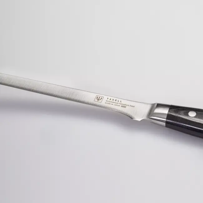 Yaxell Ran Fileermes 23 cm – Flexibel – VG10 Staal – 61 HRC – Canvas-Micarta Heft