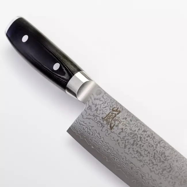 Yaxell Ran Kiritsuke 20 cm – 69 Lagen Damaststaal – VG10 Staal – 61 HRC – Canvas-Micarta Heft