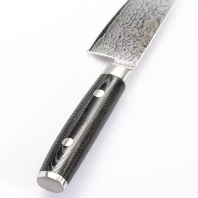 Yaxell Ran Kiritsuke 20 cm – 69 Lagen Damaststaal – VG10 Staal – 61 HRC – Canvas-Micarta Heft