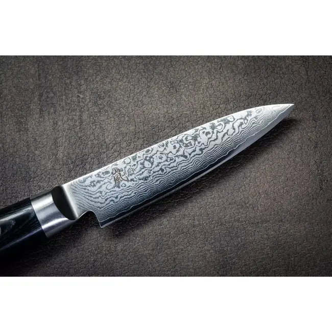 Yaxell Ran Schilmes 10 cm – 69 Lagen Damaststaal – VG10 Staal – 61 HRC – Canvas-Micarta Heft