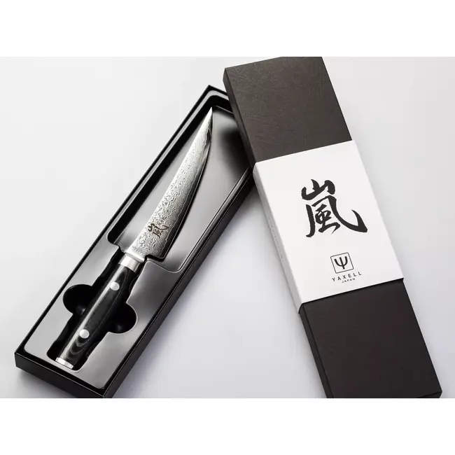 Yaxell Ran Uitbeenmes 15 cm – 69 Lagen Damaststaal – VG10 Staal – 61 HRC – Canvas-Micarta Heft