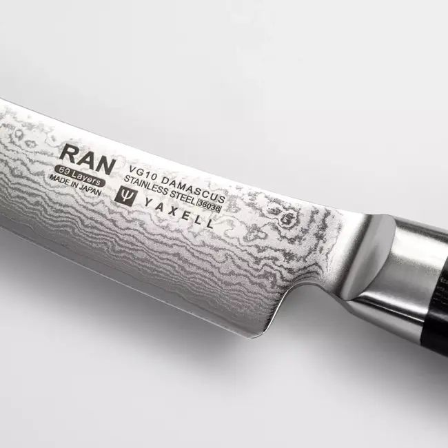 Yaxell Ran Uitbeenmes 15 cm – 69 Lagen Damaststaal – VG10 Staal – 61 HRC – Canvas-Micarta Heft