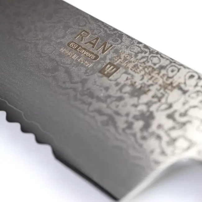 Yaxell Ran Broodmes 27 cm – 69 Lagen Damaststaal – VG10 Staal – 61 HRC – Canvas-Micarta Heft
