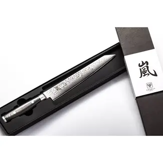 Yaxell Ran Sujihiki 25,5 cm – Sushimes / Fileermes – 69 Lagen Damaststaal – VG10 Staal – 61 HRC – Canvas-Micarta Heft