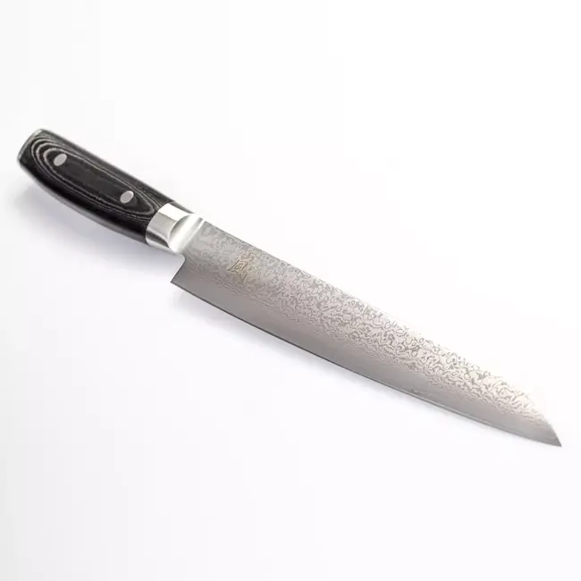 Yaxell Ran Sujihiki 25,5 cm – Sushimes / Fileermes – 69 Lagen Damaststaal – VG10 Staal – 61 HRC – Canvas-Micarta Heft