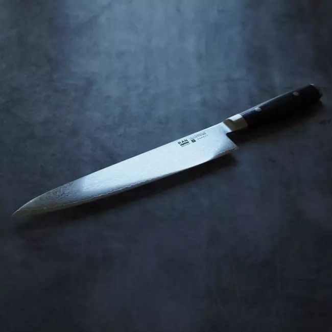 Yaxell Ran Koksmes 24 cm – 69 Lagen Damaststaal – VG10 Staal – 61 HRC – Canvas-Micarta Heft