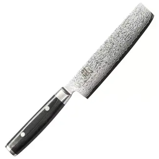 Yaxell Ran Nakiri Koksmes 16,5 cm – 69 Lagen Damaststaal – VG10 Staal – 61 HRC – Canvas-Micarta Heft
