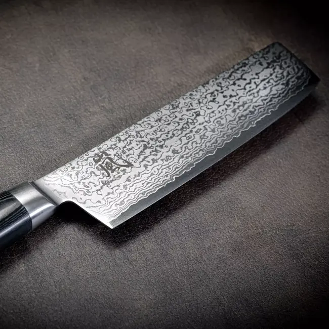 Yaxell Ran Nakiri Koksmes 16,5 cm – 69 Lagen Damaststaal – VG10 Staal – 61 HRC – Canvas-Micarta Heft