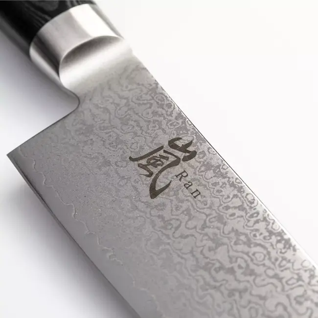 Yaxell Ran Messenset – Giftset – 2-delig – Santoku Mes 16,5 cm en Messenlijper – 69 Lagen Damaststaal – VG10 Staal – 61 HRC – Canvas-Micarta Heft