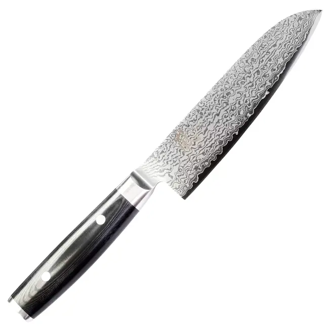 Yaxell Ran Messenset – Giftset – 2-delig – Santoku Mes 16,5 cm en Messenlijper – 69 Lagen Damaststaal – VG10 Staal – 61 HRC – Canvas-Micarta Heft