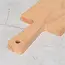 HOCHO Ivory snijplank van massief beukenhout met handgreep en ophangoog, geolied en hygiënisch, voor snijden en serveren, 395 x 130 x 20 mm
