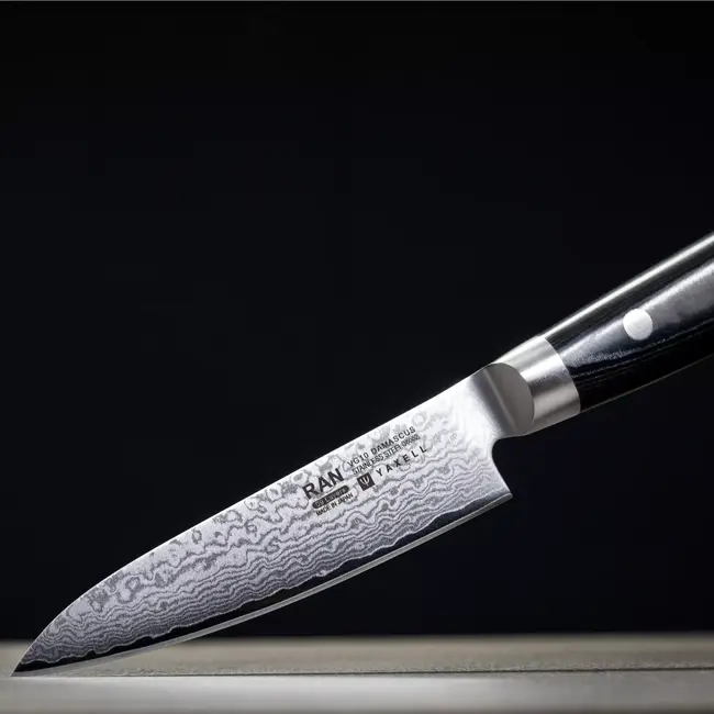 Yaxell Ran Messenset – Giftset – 2-delig – Messenslijper en Universeelmes 12 cm – 69 Lagen Damaststaal – VG10 Staal – 61 HRC – Canvas-Micarta Heft