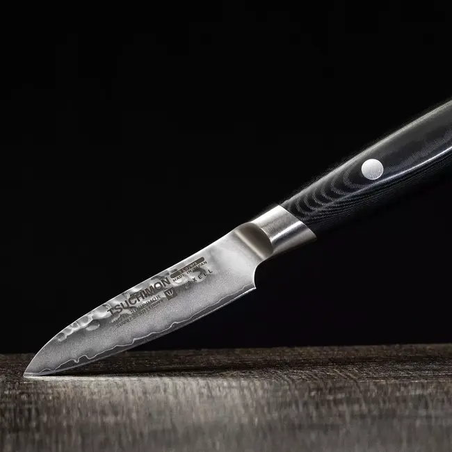 Yaxell Tsuchimon Schilmes 8 cm – VG10 Staal – Gehamerd Lemmet – Micarta Heft