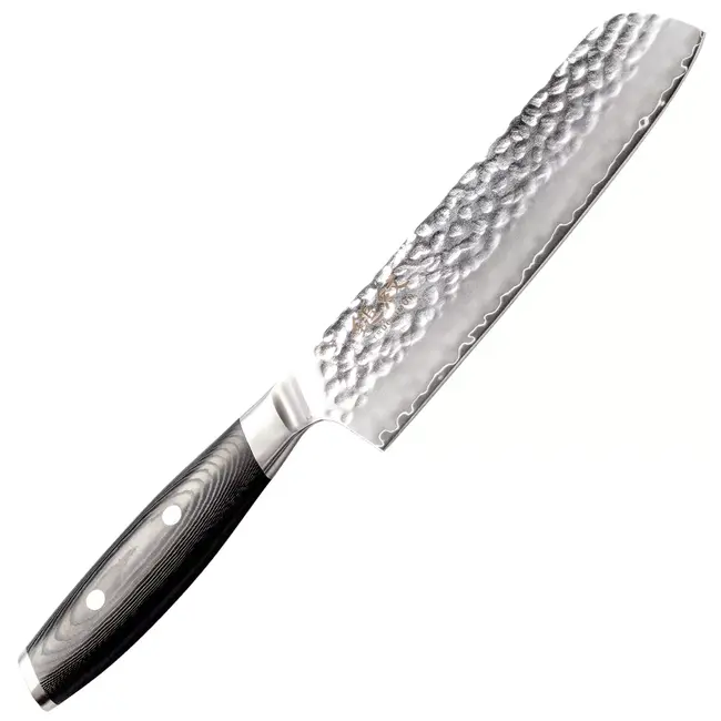Yaxell Tsuchimon Nakiri Koksmes 18 cm – VG10 Staal – Gehamerd Lemmet – Micarta Heft
