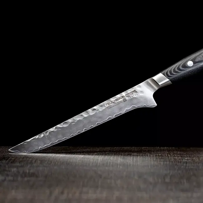 Yaxell Tsuchimon Uitbeenmes 15 cm – VG10 Staal – Gehamerd Lemmet – Micarta Heft