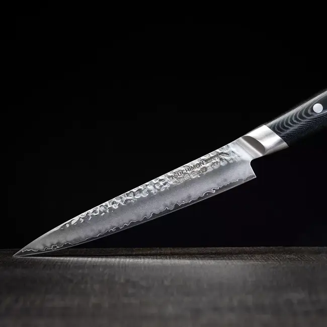 Yaxell Tsuchimon Vleesmes 18 cm – VG10 Staal – Gehamerd Lemmet – Micarta Heft