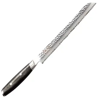 Yaxell Tsuchimon Broodmes 23 cm – VG10 Staal – Gehamerd Lemmet – Micarta Heft