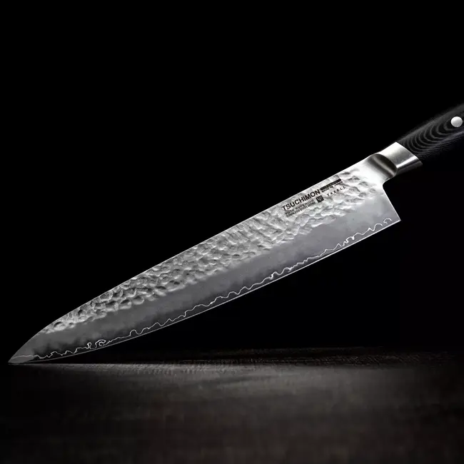 Yaxell Tsuchimon Koksmes 25,5 cm – VG10 Staal – Gehamerd Lemmet – Micarta Heft