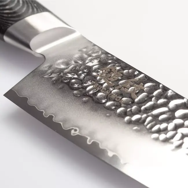 Yaxell Tsuchimon Santoku Koksmes 12,5 cm – VG10 Staal – Gehamerd Lemmet – Micarta Heft