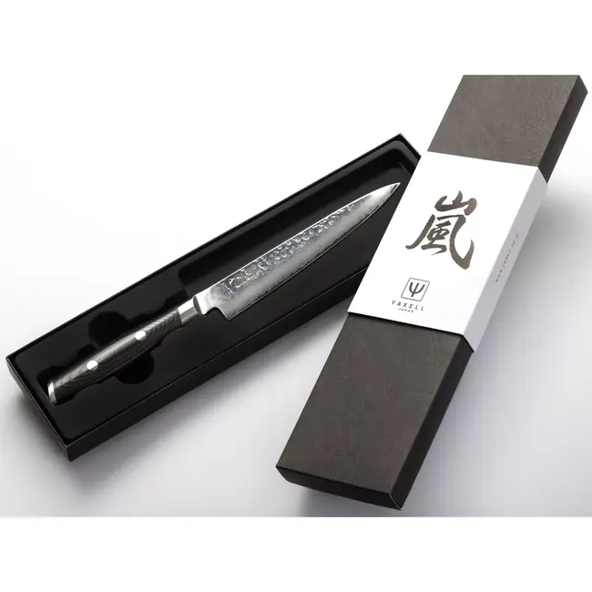 Yaxell Tsuchimon Vleesmes 15 cm – VG10 Staal – Gehamerd Lemmet – Micarta Heft