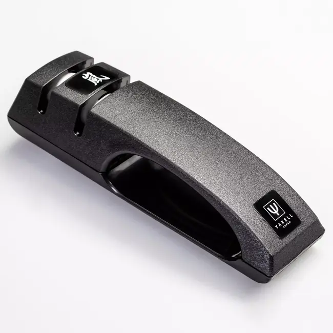 Yaxell Tsuchimon Geschenkset – 3-delig – Messenslijper met Koksmes 20 cm en Universeelmes 12 cm – 3 Lagen Damaststaal – VG10 Staal – Canvas-Micarta Heft