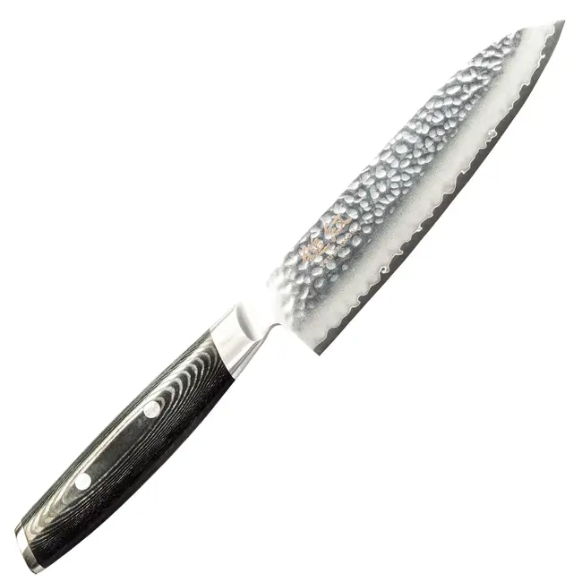 Yaxell Tsuchimon Messenset – 6-delig – Messenblok met 5 Messen – 3 Lagen Damaststaal – VG10 Staal – Canvas-Micarta Heft