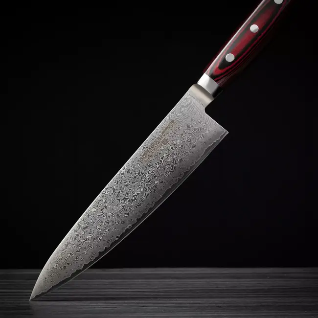 Yaxell Super Gou Koksmes 20 cm – 161 Lagen Damaststaal – SG2 Staal – 63 HRC – Canvas-Micarta Heft