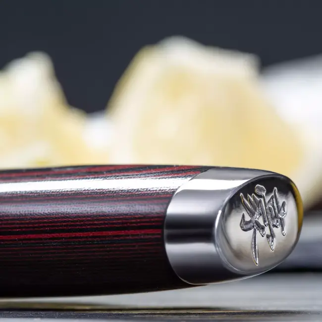 Yaxell Super Gou Santoku Koksmes 16,5 cm – 161 Lagen Damaststaal – SG2 Staal – 63 HRC – Canvas-Micarta Heft