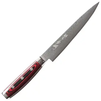 Yaxell Super Gou Vleesmes 18 cm – 161 Lagen Damaststaal – SG2 Staal – 63 HRC – Canvas-Micarta Heft