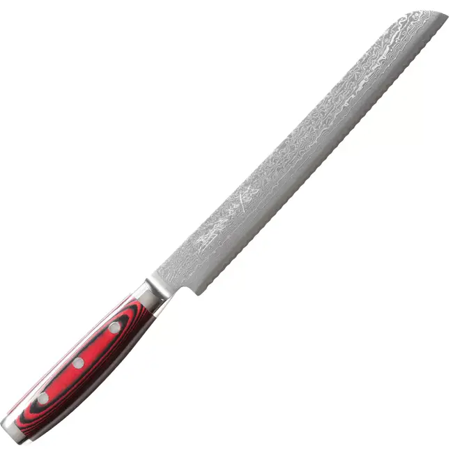 Yaxell Super Gou Broodmes 23 cm – 161 Lagen Damaststaal – SG2 Staal – 63 HRC – Canvas-Micarta Heft