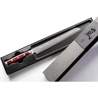 Yaxell Super Gou Broodmes 23 cm – 161 Lagen Damaststaal – SG2 Staal – 63 HRC – Canvas-Micarta Heft